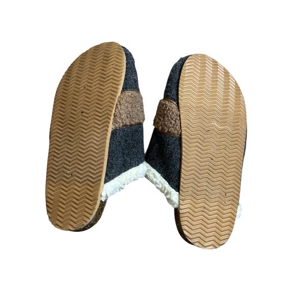Lands End Felt Scuff Slippers Fetching Dog Sz 7B Faux Fur Rubber Sole Holidays - Picture 8 of 10